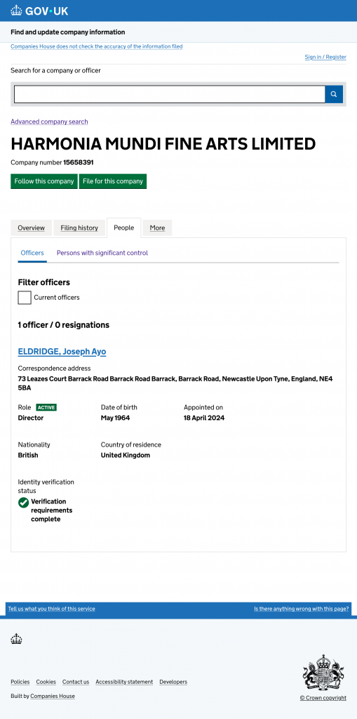 HARMONIA-MUNDI-FINE-ARTS-LIMITED-people-Find-and-update-company-information